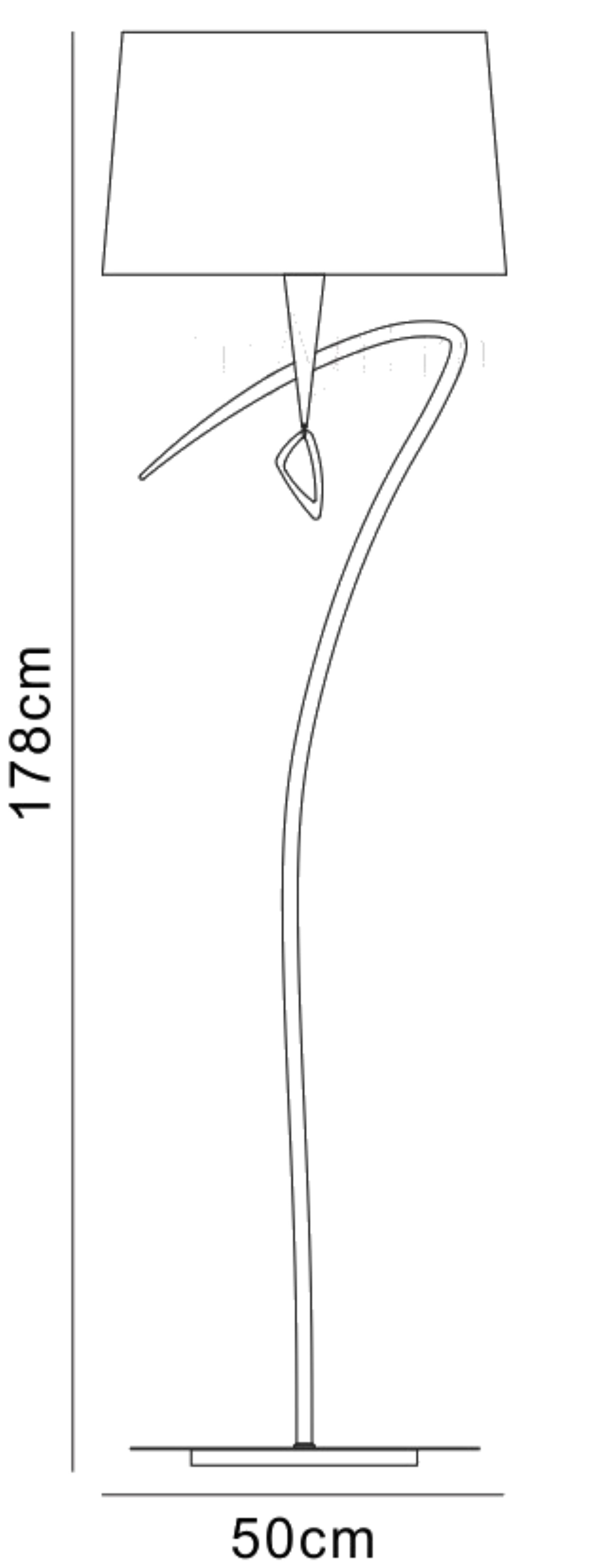 M1652AB  Mara AB 178cm Floor Lamp 4 Light